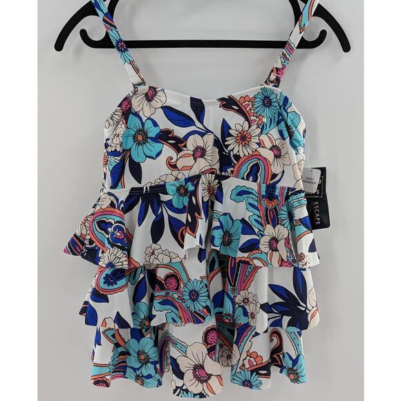 Island Escape Swim Floral Tankini Top - Picture 4 of 9